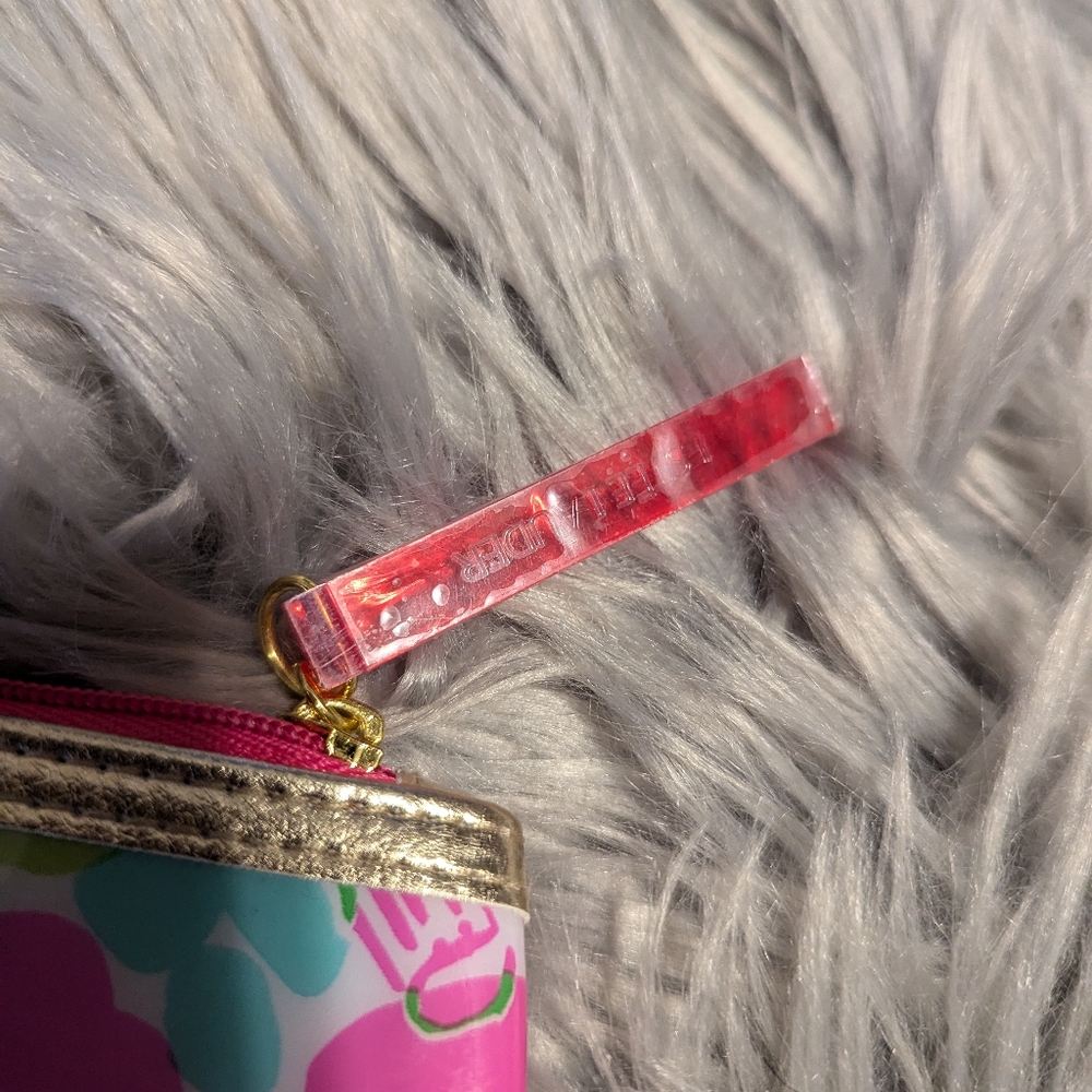 Lilly Pulitzer Estee Lauder Floral Cosmetic Bag - Pink and Green - Picture 3 of 5